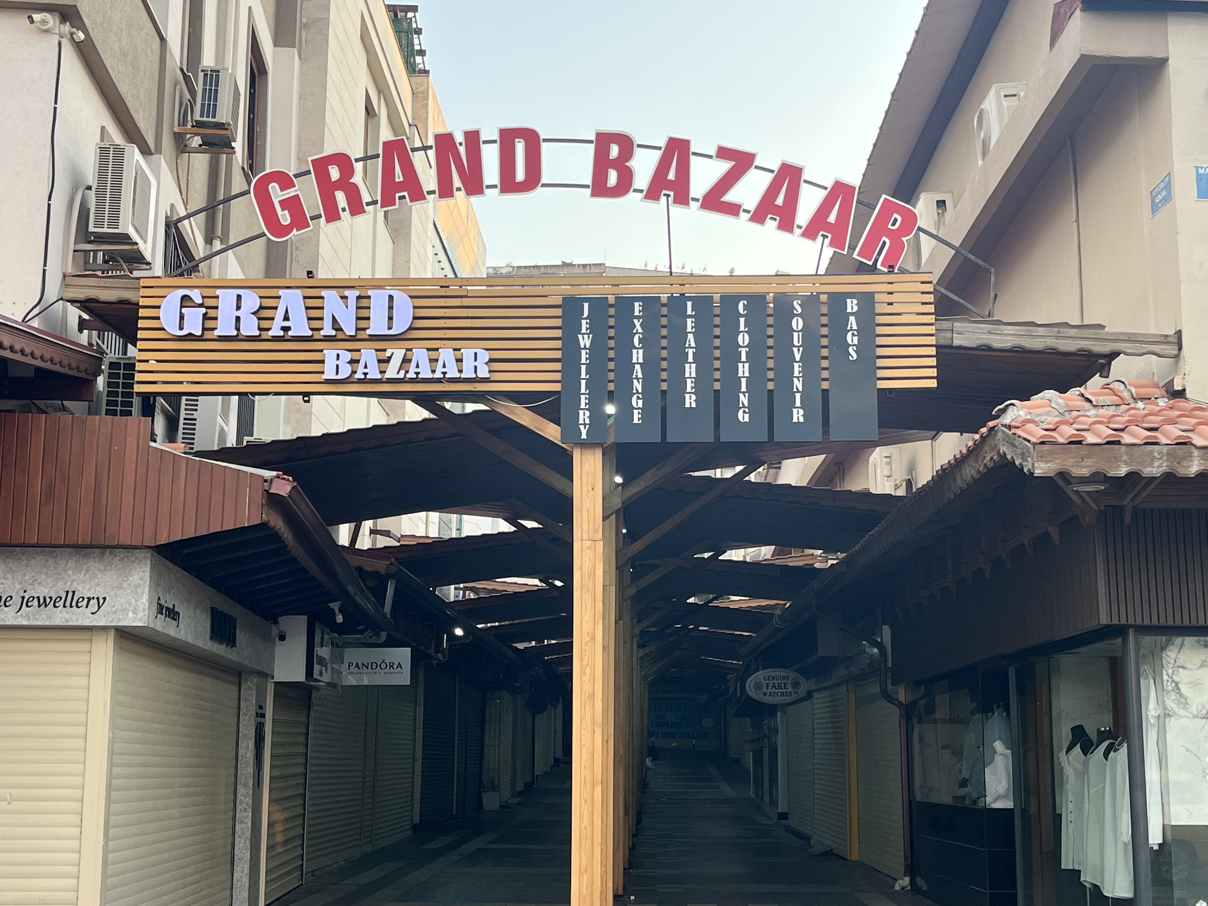 Grand Bazaar entrance in Kuşadası